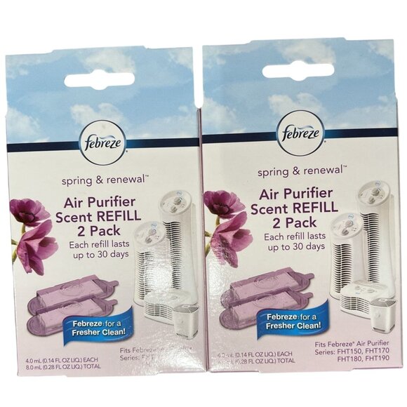 Lot of 2 Febreze Spring and Renewal Air Purifier Scent 4 Refill - Picture 1 of 6